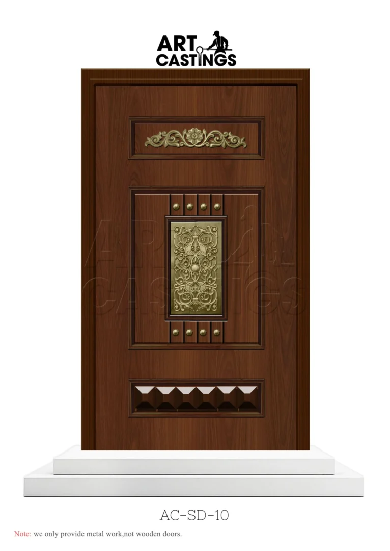 Floral Metal slab Single Door
