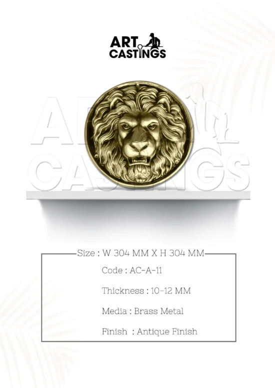 Lion Brass Round Accessory - Image 2