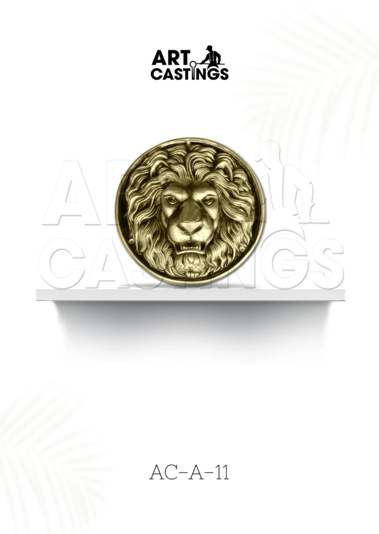 Lion Brass Round Accessory