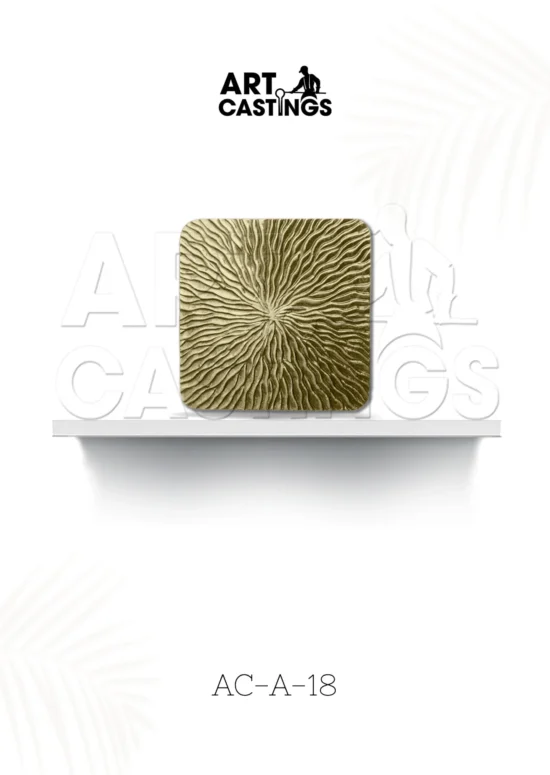 Contemporary Style Brass Square Accessory