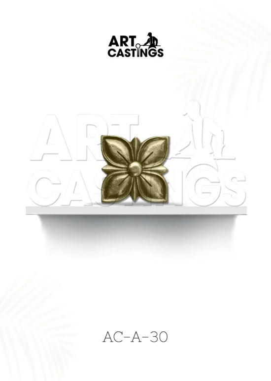 Geometrical Flower Themed Brass Accessory -Grill Type