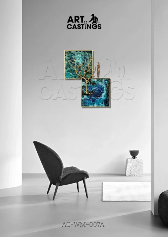 Ocean blue-themed wall mural - Image 2