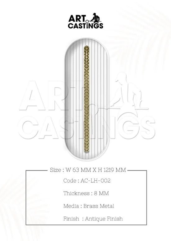 Straight semi-contemporary Large Brass Handle - Image 2