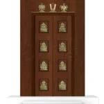 Shanku Chakra Namas and Astalaksmis Themed Pooja Door