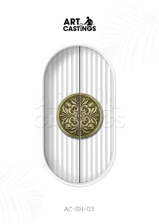 Himalayan Flower Themed Small Brass Handles