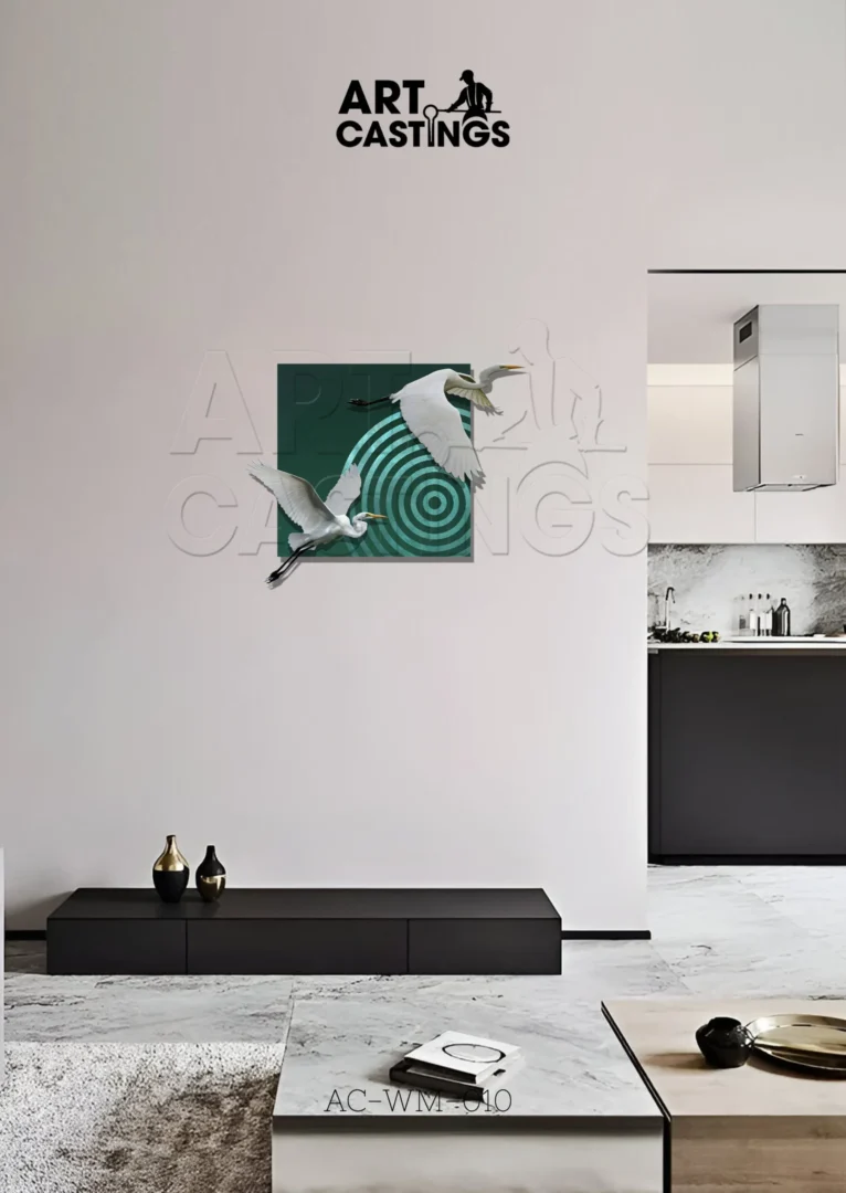 Flying Stork Wall Mural