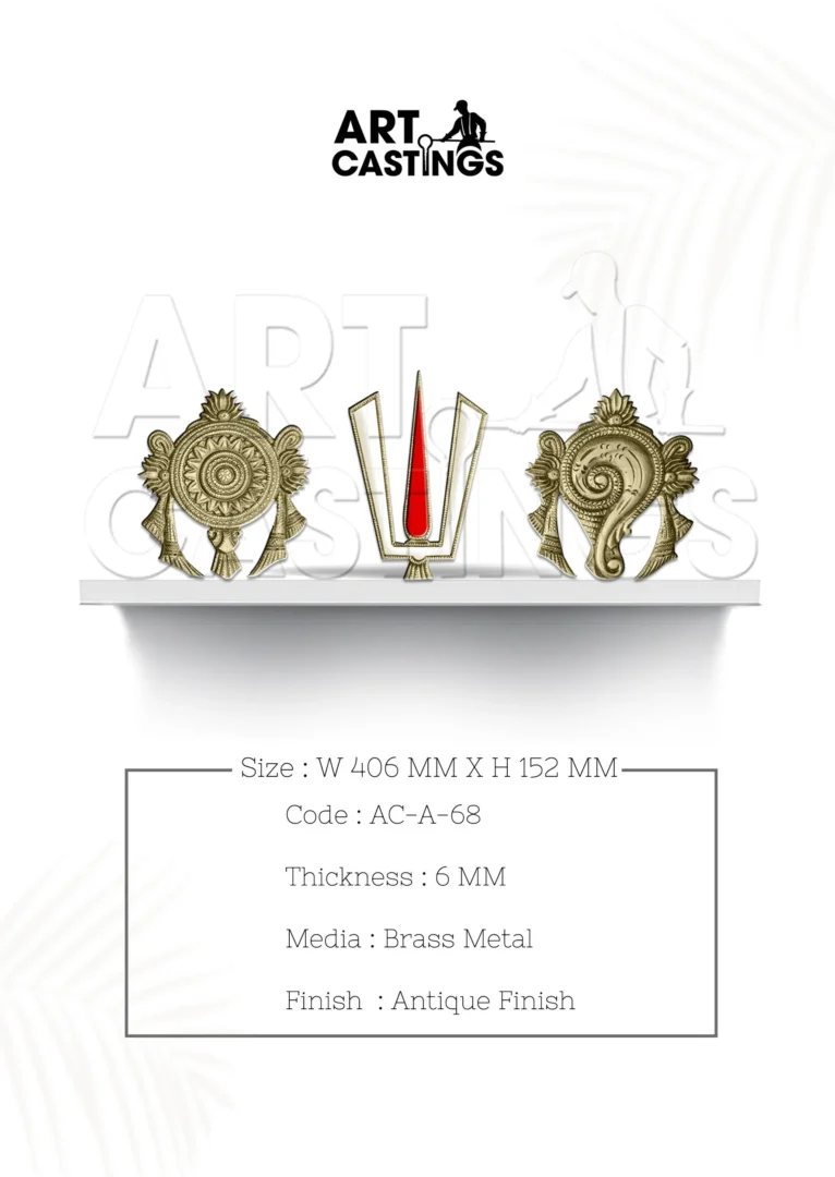 Shanku chakra namam brass accessories