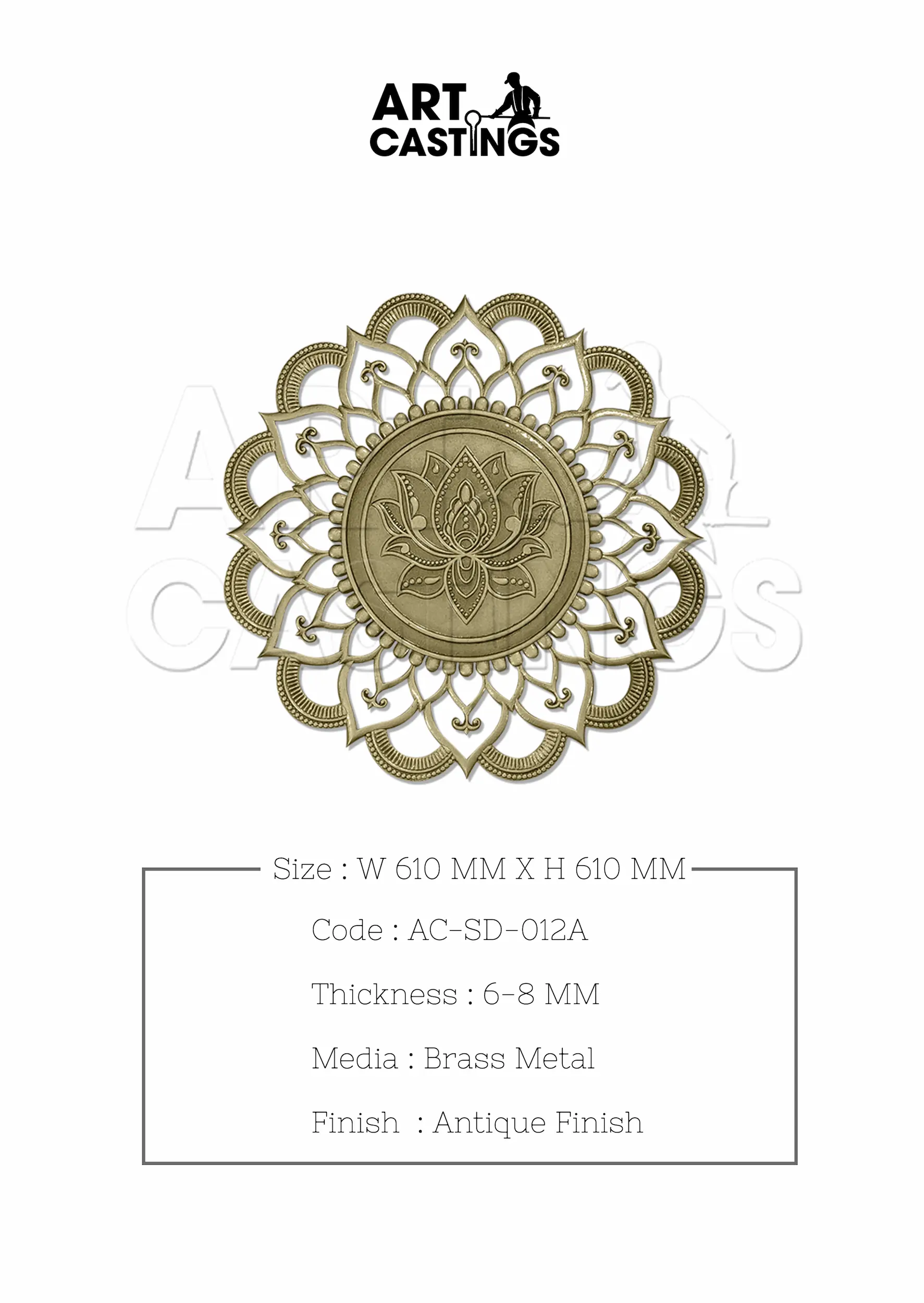 Lotus Flower Themed Single Door - Image 3
