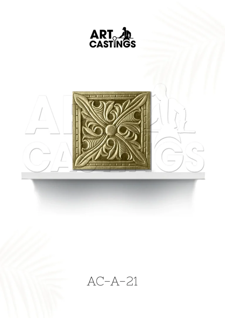 Squared Leaf Style Brass Square Accessory