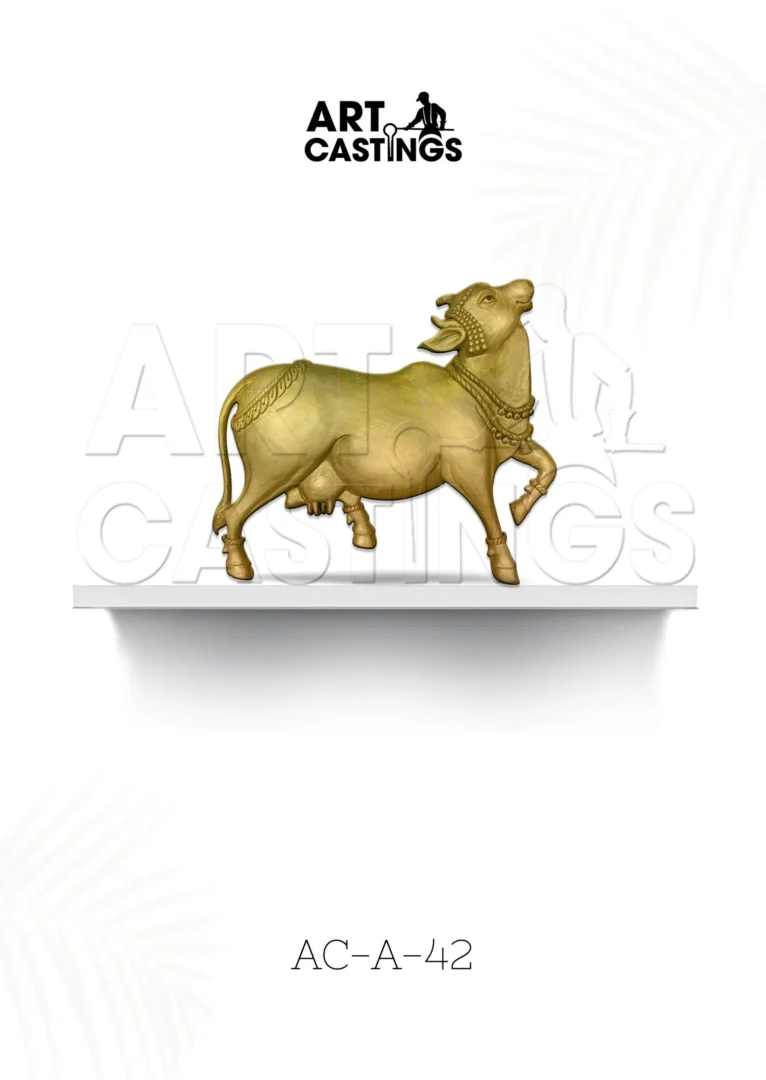 Cow Themed Brass Accessory – Left