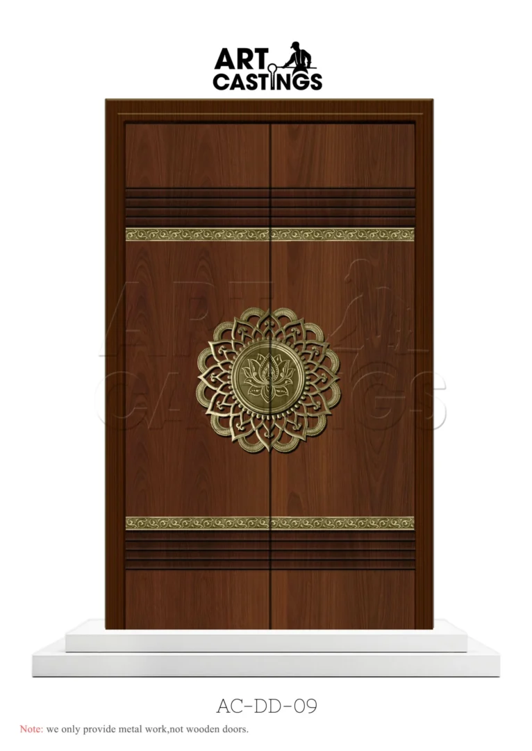 Lotus Flower Themed Double Door