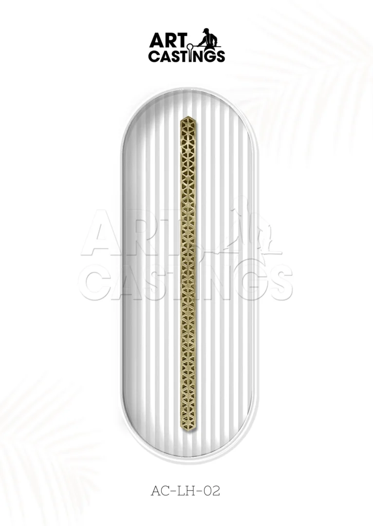 Straight Semi-Contemporary Large Brass Handle