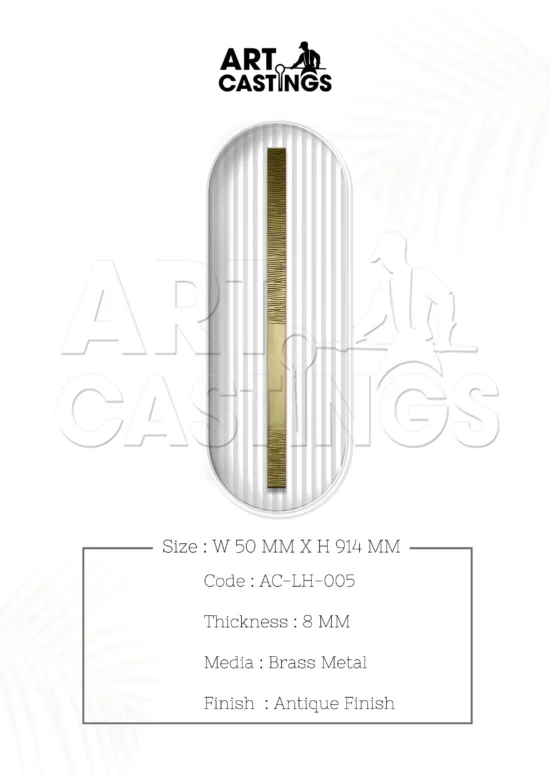 Contemporary Style Large Brass Handle - Image 2